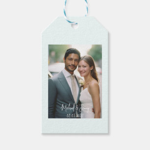 Hochzeitshandschrift Danke 1 Foto Geschenkanhänger