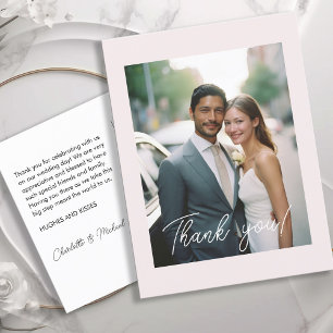 Hochzeitshandschrift Danke 1 Foto Postkarte
