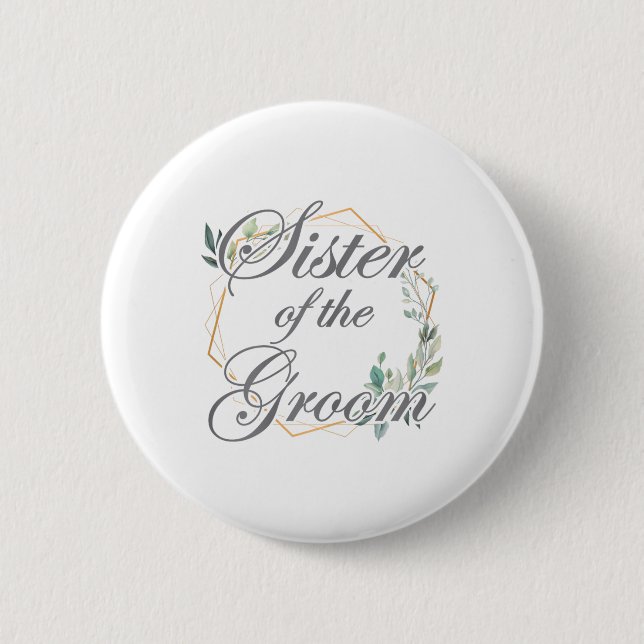 Hochzeitsheim-Brautparty Button (Vorderseite)
