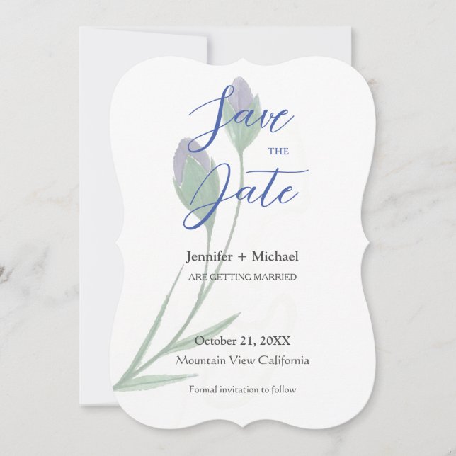 Hochzeitsheirat Minimalistische Kalligrafie (Vorderseite)