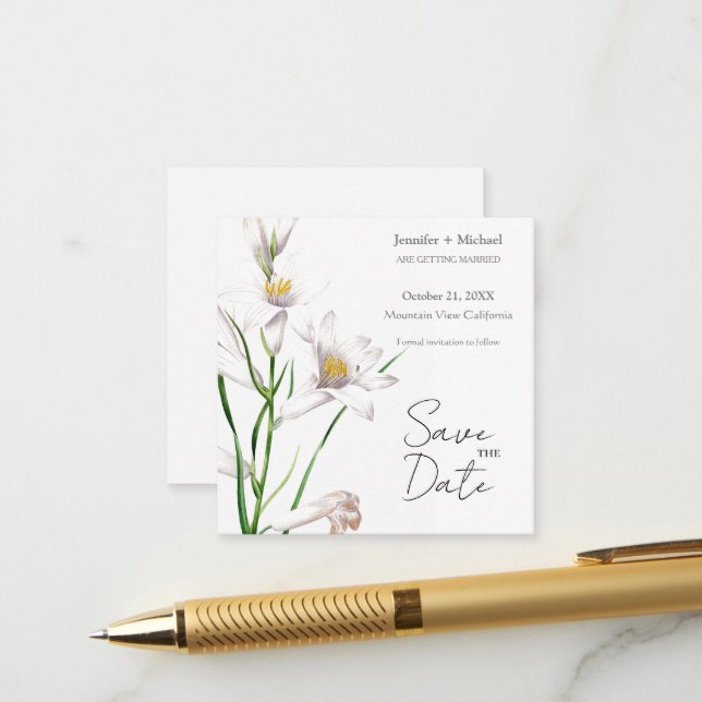Hochzeitsheirat Minimalistische Kalligrafie Begleitkarte (Vorderseite/Rückseite Beispiel)