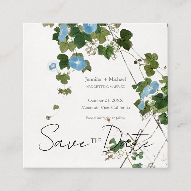 Hochzeitsheirat Minimalistische Kalligrafie Begleitkarte (Vorderseite)