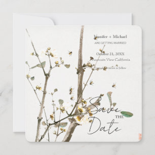 Hochzeitsheirat Minimalistische Kalligrafie Save The Date