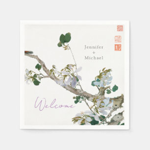 Hochzeitsheirat Minimalistische Kalligrafie Serviette
