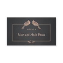 Hochzeitsheirat Tischnummer Birds Black Chalkboard