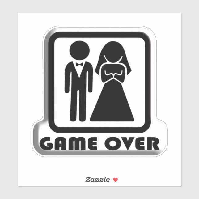 Hochzeitsheiratung - Spiel um Aufkleber (Blatt)