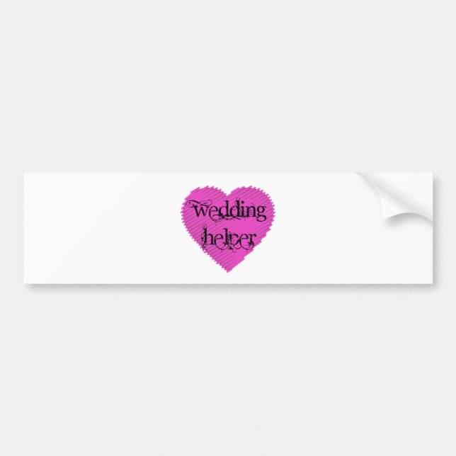 Hochzeitshelfer Autoaufkleber (Vorne)