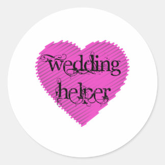 Hochzeitshelfer Runder Aufkleber