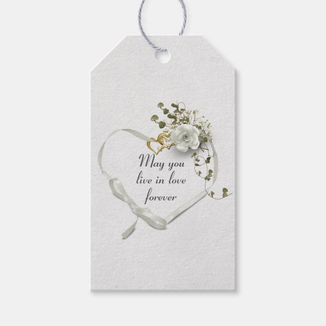 Hochzeitsherz Geschenkanhänger (Vorderseite)