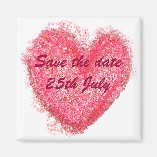 Hochzeitsherz Magnet (Vorne)