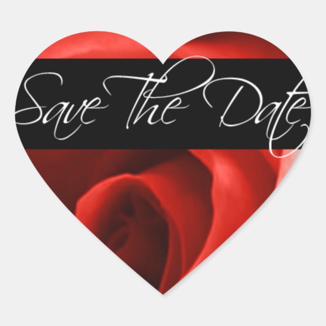 Hochzeitsherzen Save the Date Hochzeitsfeiern Umsc Herz-Aufkleber (Vorderseite)
