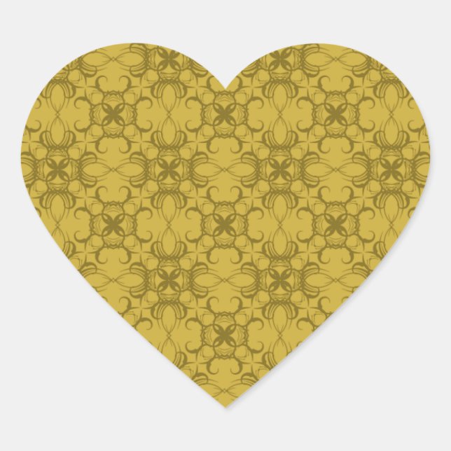Hochzeitsherzen Tan und brauner Umschlag Aufkleber (Vorderseite)