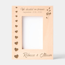Hochzeitsherzen Wir entschieden uns für Forever Cu Geätzte Rahmen