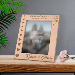 Hochzeitsherzen Wir entschieden uns für Forever Cu Geätzte Rahmen