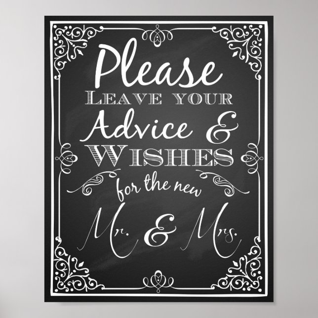 Hochzeitshilfegutachten und wünscht neuen Mr. & Mr Poster (Vorne)