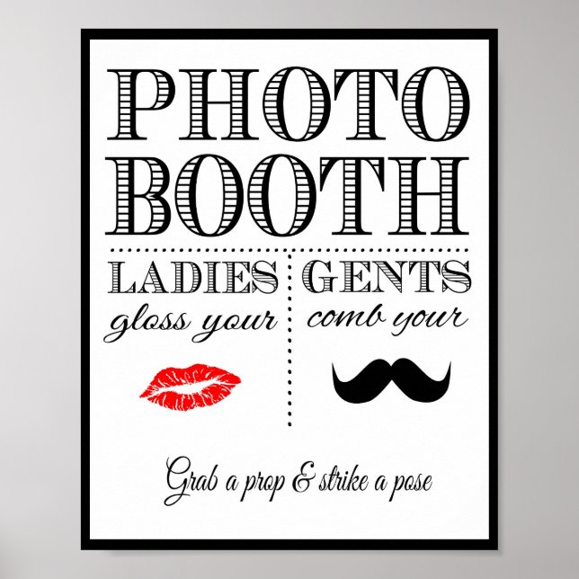 Hochzeitshilfsstand Foto Poster (Vorne)