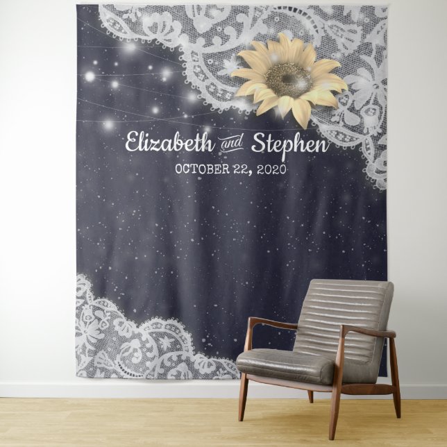 Hochzeitshimmel mit Foto-Kellergewölbe Wandteppich (Beispiel)