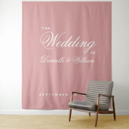 Hochzeitshintergrund Dusty Rose Einfache Elegante Wandteppich