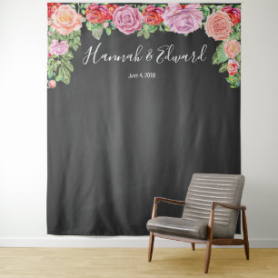 Hochzeitshintergrund, Fotorequisite, individueller Wandteppich