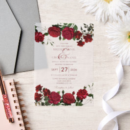 Hochzeitshochzeit von Aquarellfarben-Rote Rosen
