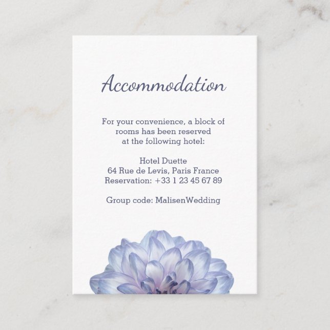 Hochzeitshotel Lilac - Blumen - Karte (Vorderseite)