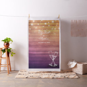 Hochzeitshütte mit Foto-Kellerhintergrund Champagn Stoff