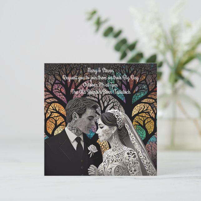 Hochzeitsideen und Geschenke Save The Date (Stehend Vorderseite)