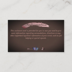 Hochzeitsinformation Schokolade Sangria Begleitkarte