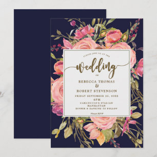 Hochzeitsinsel Boho Wild Blume Einladung