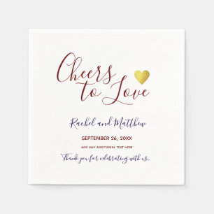 Hochzeitsjubeln für die Liebe, elegant geschrieben Serviette
