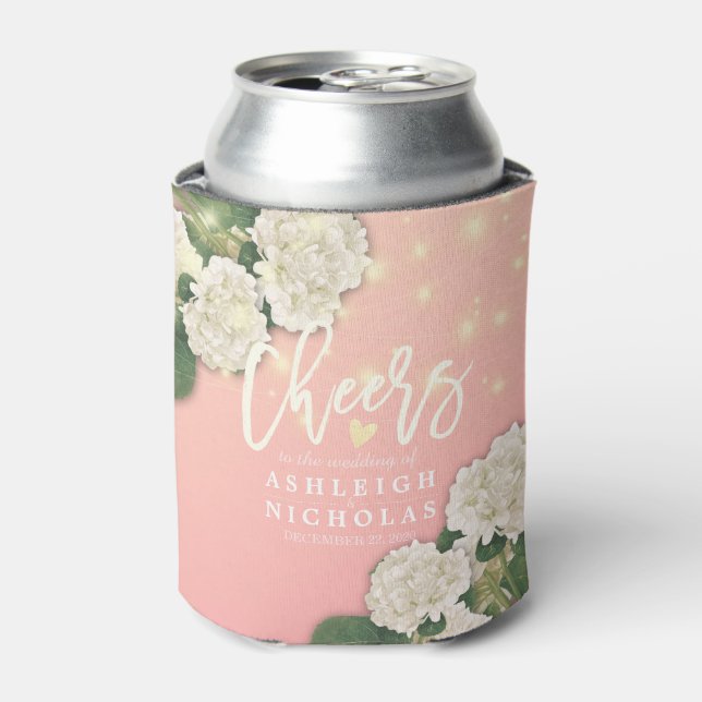 Hochzeitsjubeln zur Liebe Chic Hydrangea String Li Dosenkühler (Kanne Vorderseite)