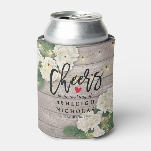 Hochzeitsjubeln zur Liebe Hydrangea String Leichth Dosenkühler (Kanne Vorderseite)