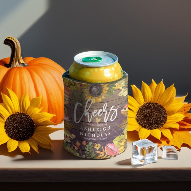 Hochzeitsjubeln zur Liebe Maple Pumpkins Sonnenblu Dosenkühler (Von Creator hochgeladen)