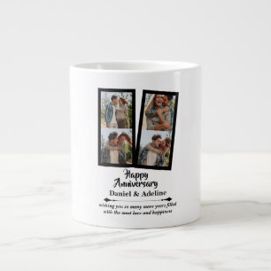 Hochzeitsjubiläum Liebe 4 Foto-Collage Paar Jumbo-Tasse