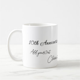 Hochzeitsjubiläum Namensjahrstext hinzufügen Kaffeetasse