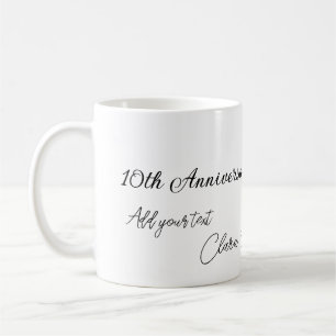 Hochzeitsjubiläum Namensjahrstext hinzufügen Kaffeetasse