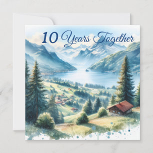 Hochzeitsjubiläums-Reise-Geschenk Schweizer Berge Karte