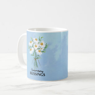 Hochzeitsjubiläums-Segen Blumenstrauß aus Gänseblü Kaffeetasse