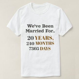 Hochzeitsjubiläums-T-Shirt nach Maß T-Shirt