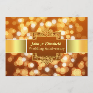 Hochzeitsjubiläumsfeier goldene Einladung