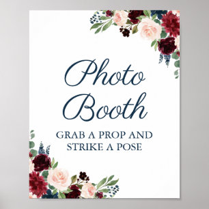 Hochzeitskabinett der Marine und des Marsala-Fotos Poster