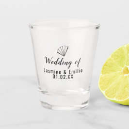 Hochzeitskaffee für asiatische Fanlogos Schnapsglas