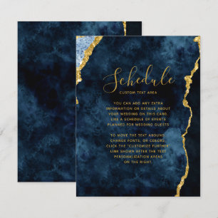 Hochzeitskalender für die Hochzeit von Navy Blue G Einladung