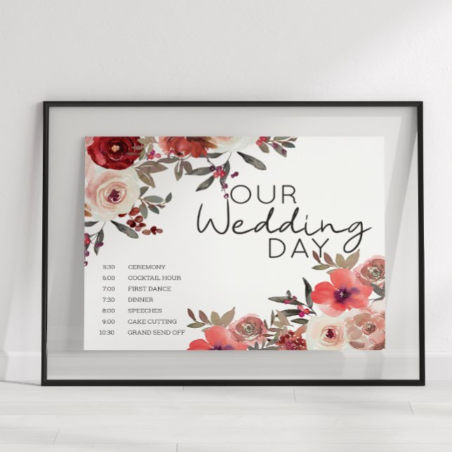 Hochzeitskalender für Rote Blüte Rose Poster (Von Creator hochgeladen)