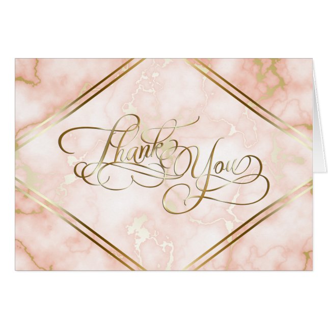 Hochzeitskalligraphie und Verzierte Goldmarmor-Ros (Vorderseite (Horizontal))