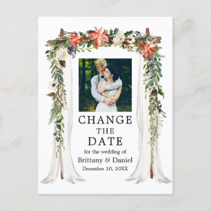 Hochzeitskanopie Poinsettia Blumenwechsel Datum Postkarte