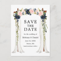 Hochzeitskanopie Wasserfarbe Rosa blaue Blüte