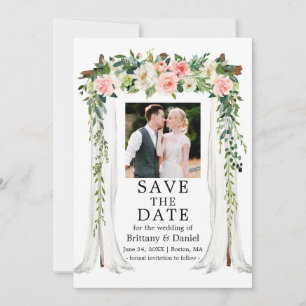 Hochzeitskanopie Wasserfarbe Rosa Foto Save The Date