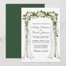 Hochzeitskanopie Wasserfarbe Weiße Blüte