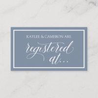 Hochzeitskanzlei / Anmeldung auf Karten - Dusty Bl
